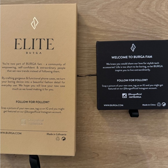 Burga iPhone 13 Pro Max Case (Elite Gold) & Ring Holder -checkered cream pattern - Picture 3 of 12